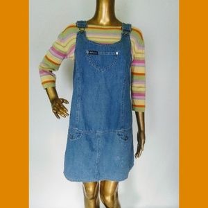 🌻🌻Route 66 90's Vintage Denim Jean Overall Dress